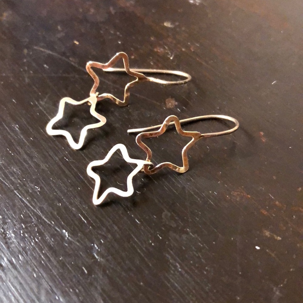 Sterling Silver Artisan Star Earrings